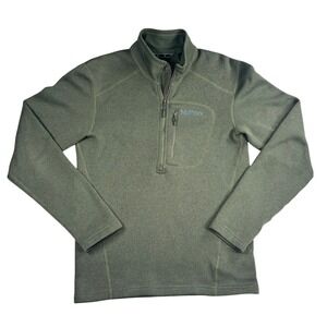 Marmot Mens 1/4‎ Zip Fleece Pullover Outdoor Gorpcore Hiking Rugged Small Green